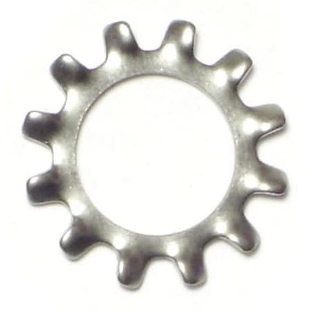 Midwest Fastener External Tooth Lock Washer, For Screw Size 1/2 in 18-8 Stainless Steel, Plain Finish, 10 PK 74878